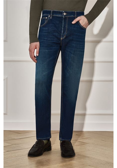 PT Torino Jeans Tapered Reggae in Denim Stretch Blu Uomo PT TORINO | Pantaloni | C5-TP05B0MI46